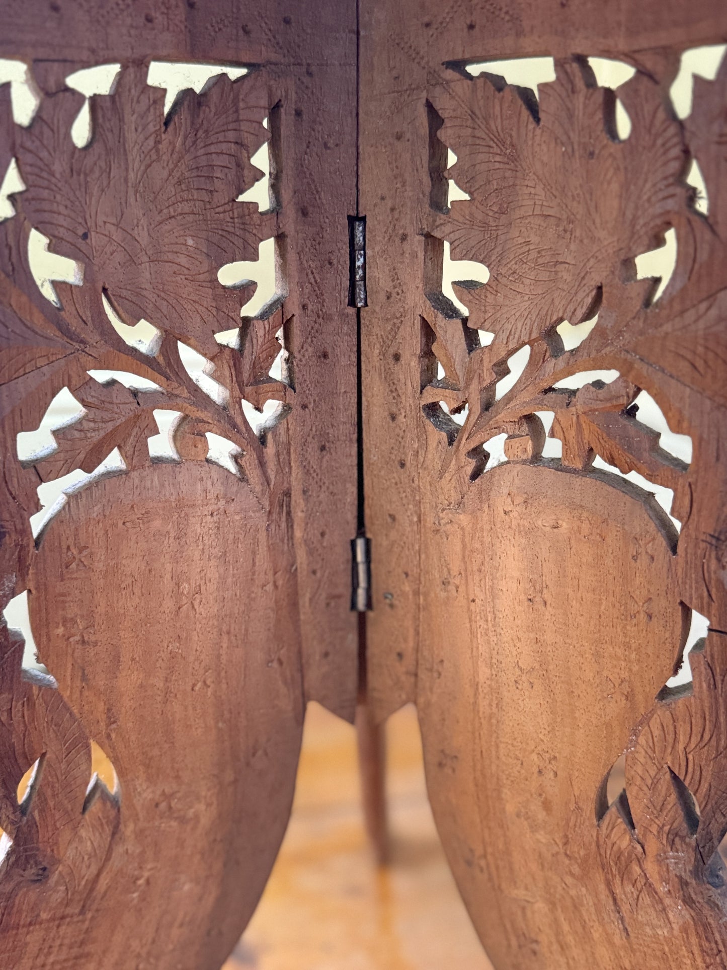 Anglo-Indian Carved Folding Table