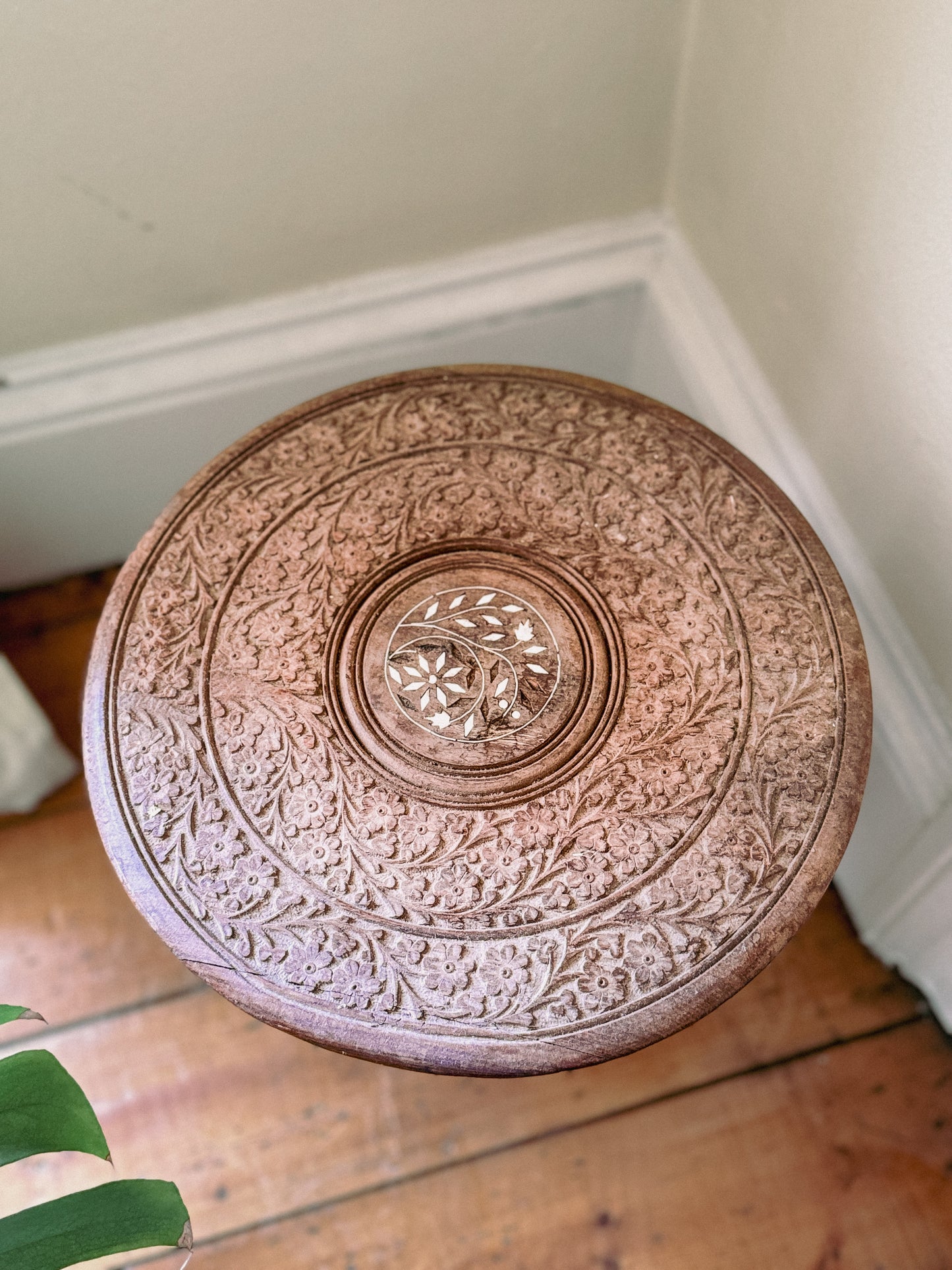 Anglo-Indian Carved Folding Table