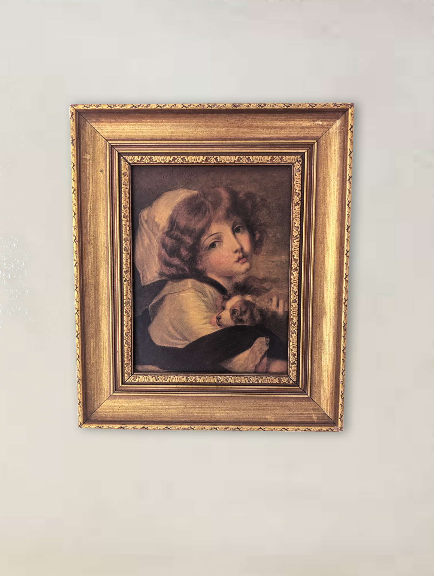 Juene Fille Au Petite Chien